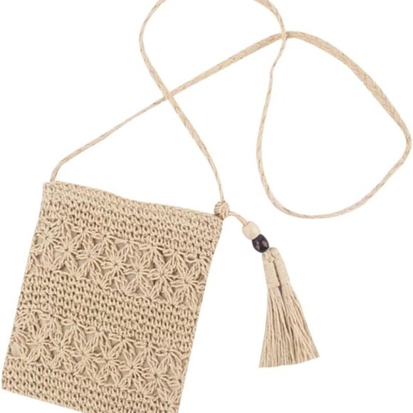 Decorative Straw Beach Bag with Tassel - Lightweight & Stylish for Women - Picture 1 of 3
